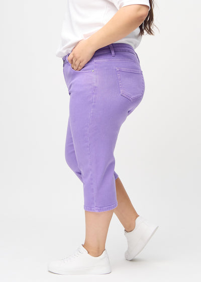 Lilla regular capris set fra siden på en plus-size model.